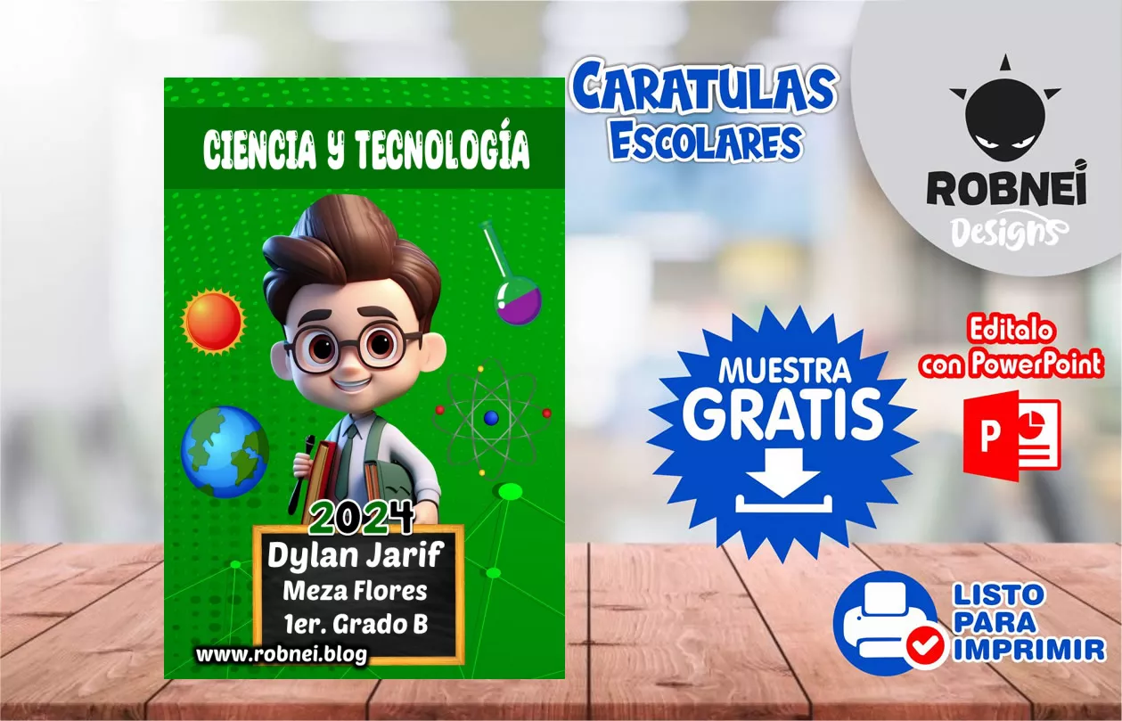 Cartula de Ciencia y Tecnologia Estudiante Caratula MUESTRA GRATIS 2