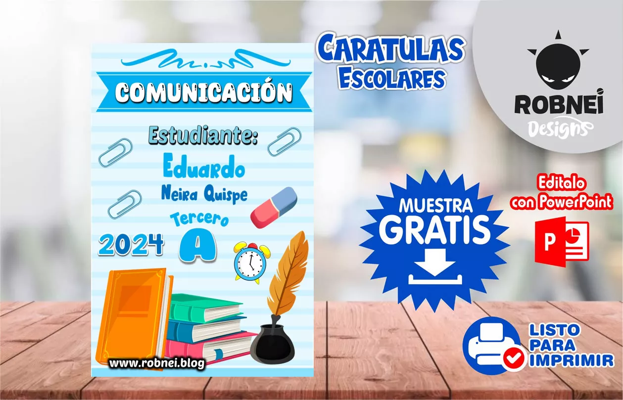 Cartula de Comunicacion Celeste Caratula MUESTRAS GRATIS