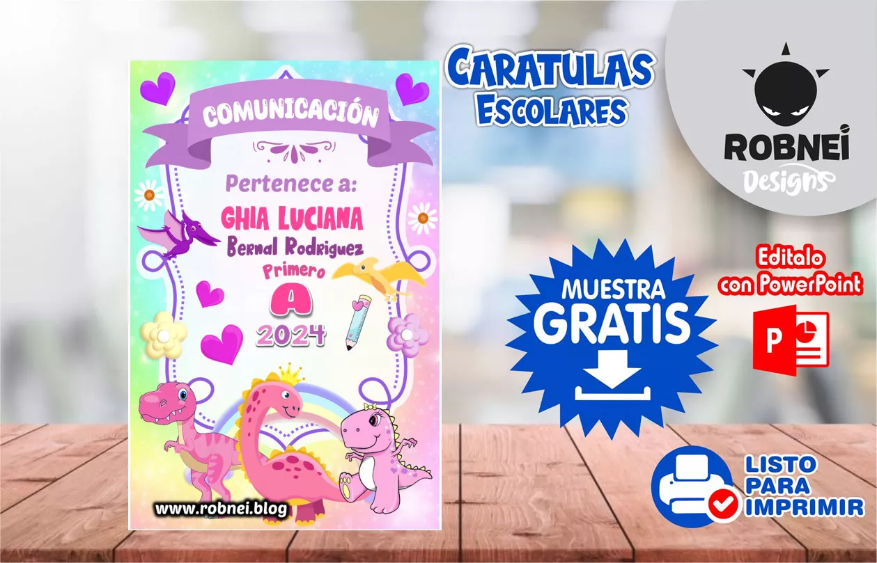 Cartula de Dinosaurios Girl Caratula MUESTRA GRATIS