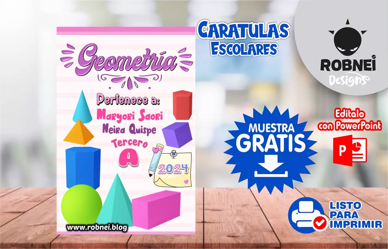 Cartula de Geometria Rosa Caratula 015 MUSTRA GRATIS