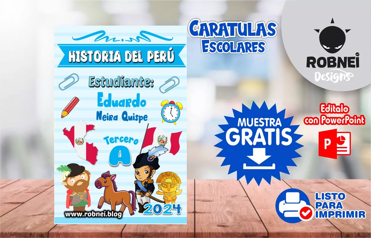 Cartula de Historia del Peru Celeste Caratula MUESTRA GRATIS