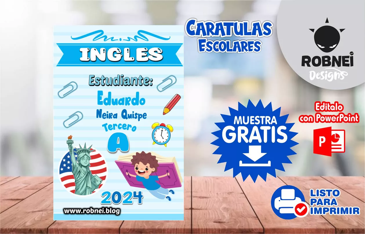 Cartula de Ingles Celeste Caratula MUESTRA GRATIS