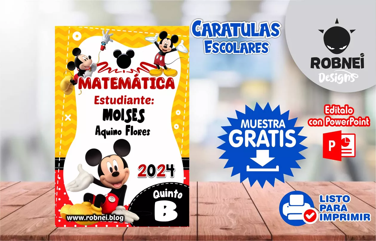 Cartula de Mickey Mouse Caratula 02 MUESTRA GRATIS