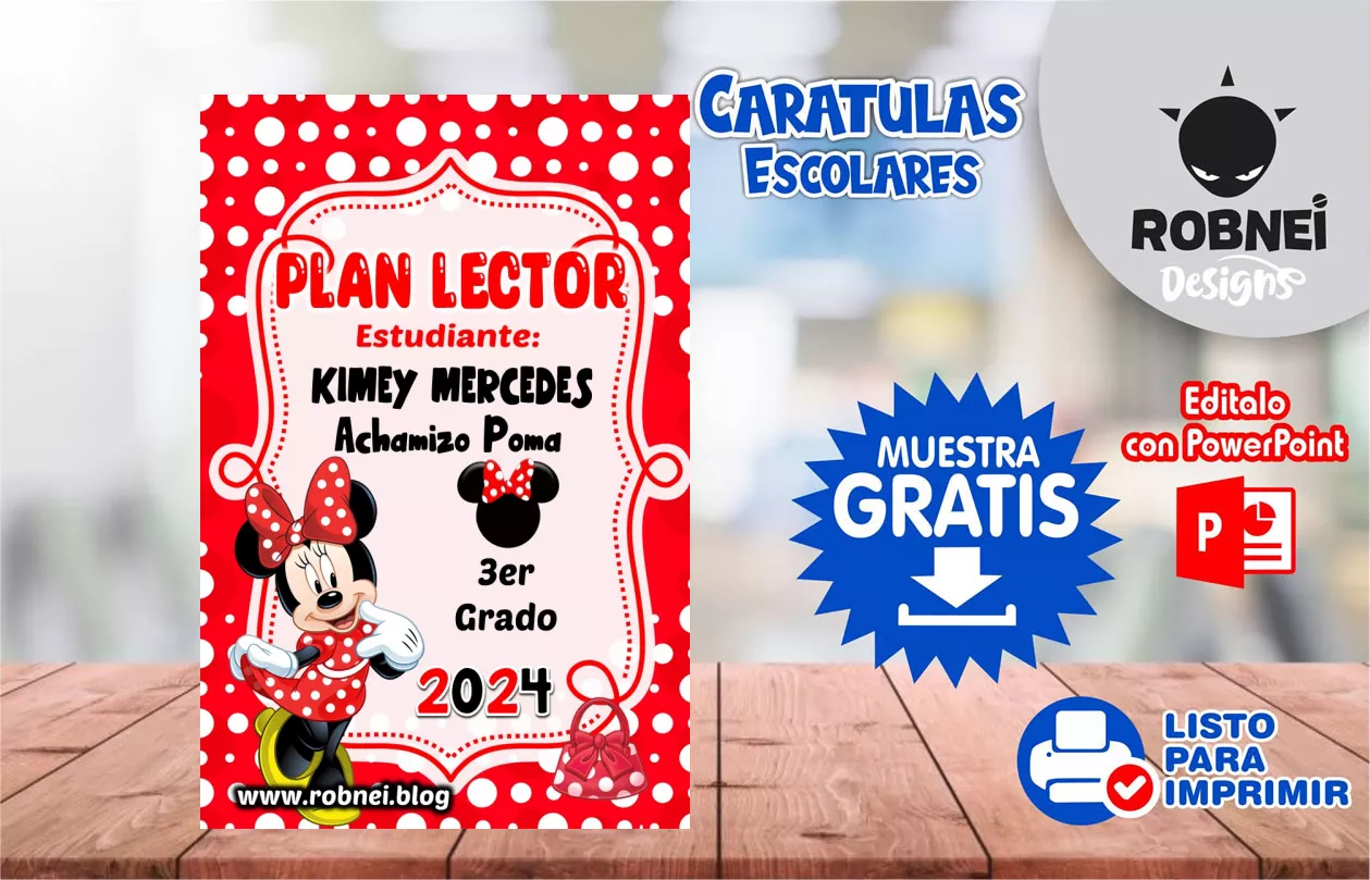 Cartula de Minnie Mouse Roja Caratula 02 MUESTRA GRATIS