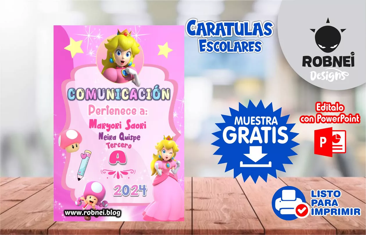 Cartula de Princesa Peach Caratula MUESTRA GRATIS