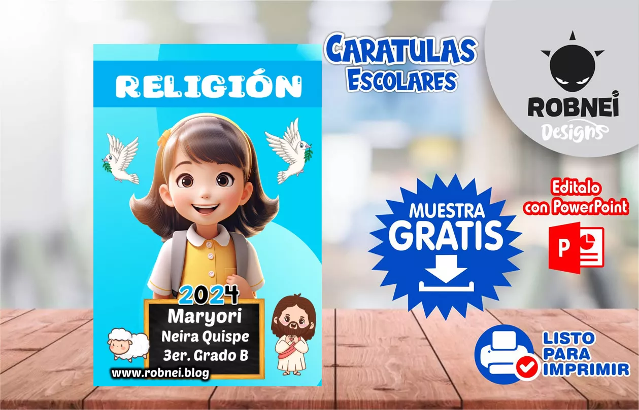 Cartula de Religion Estudiante Girl Caratula MUESTRA GRATIS