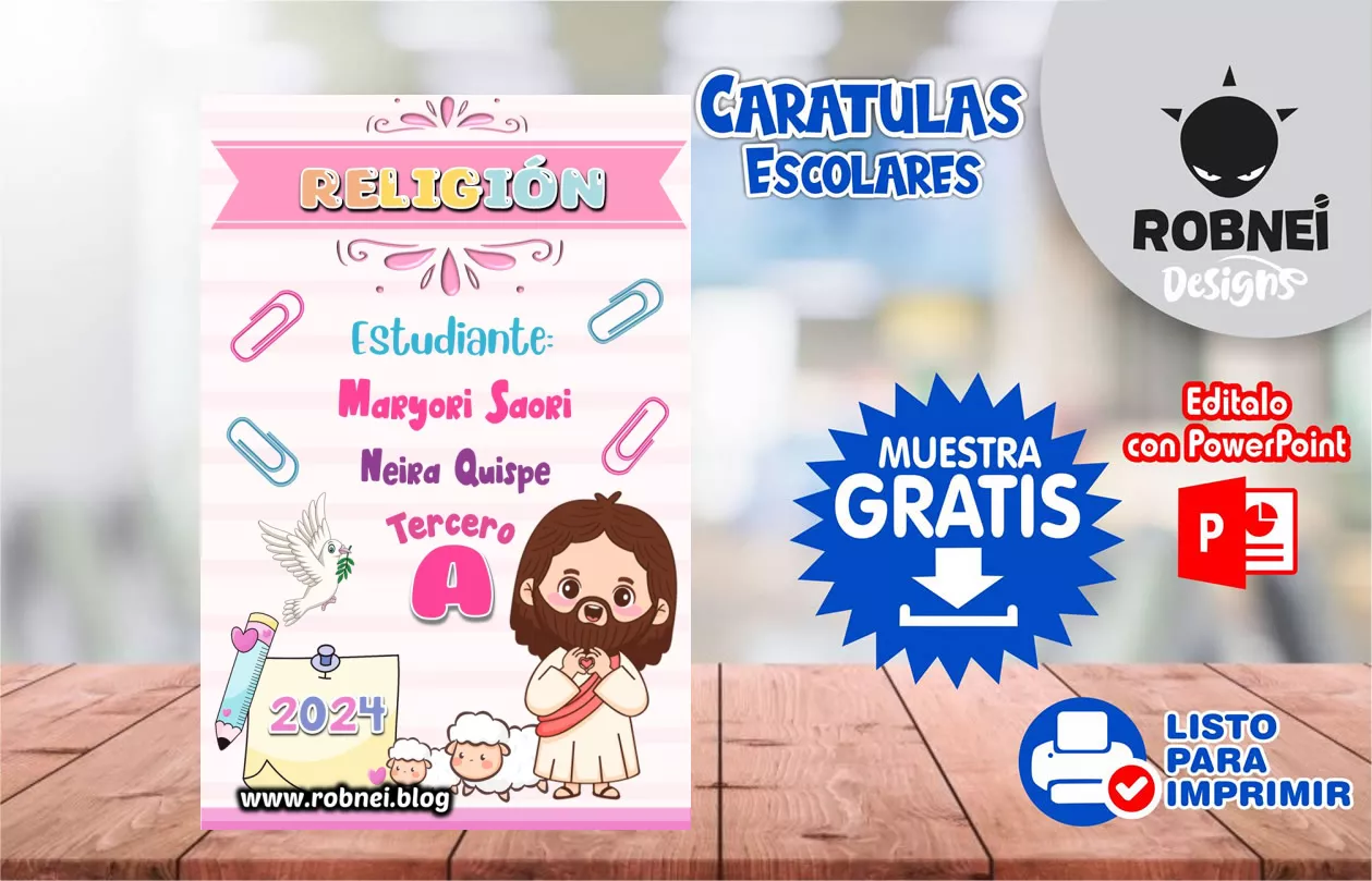 Cartula de Religion Rosa Caratula Rosa MUESTRA GRATIS