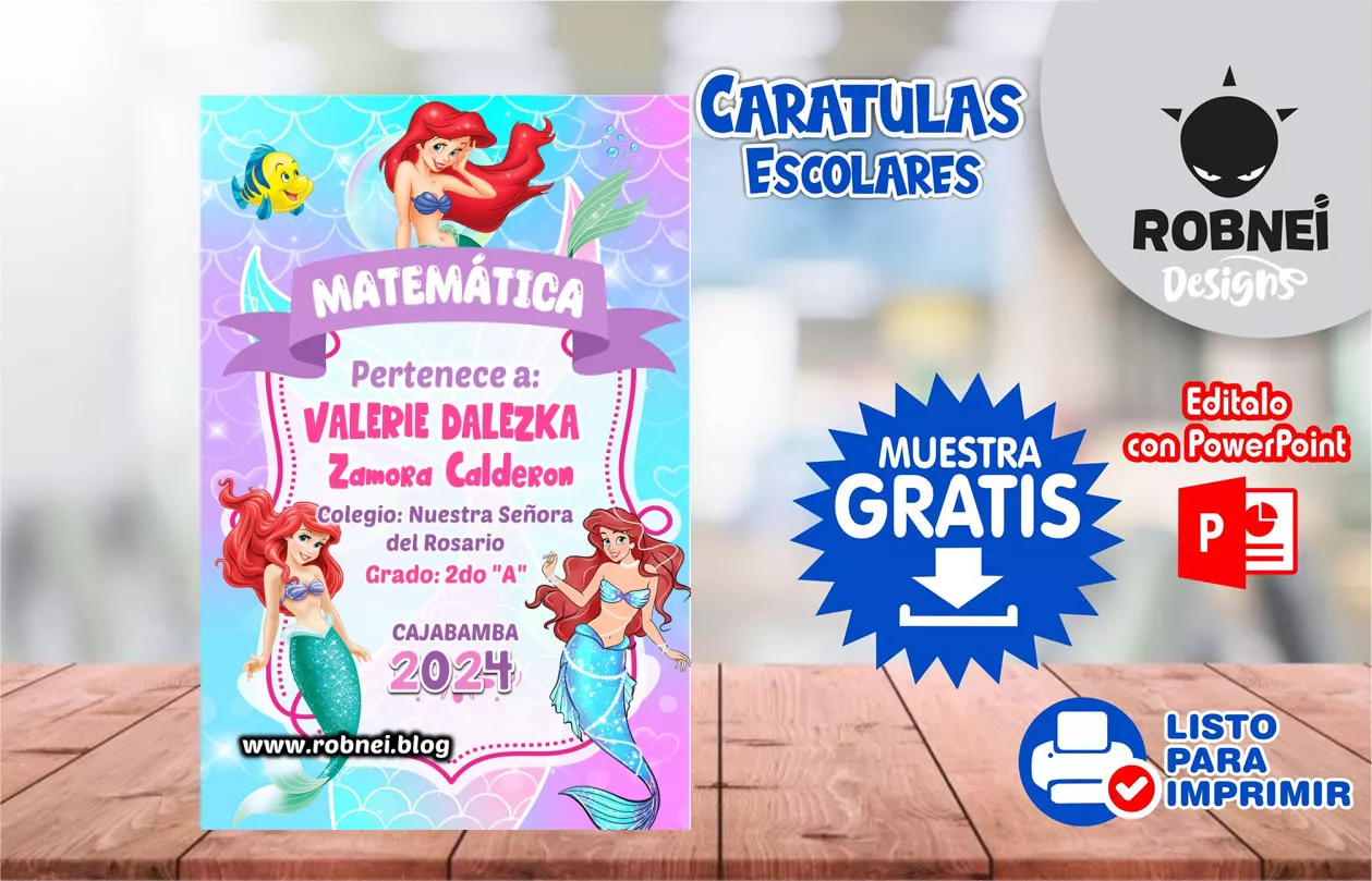 Cartula de Sirenita Ariel Caratula MUESTRA GRATIS