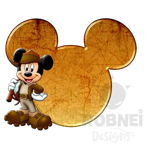 cabeza de mickey con mapa safari png