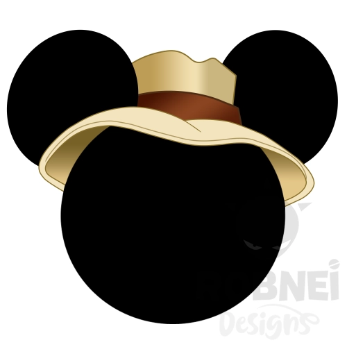 cabeza de mickey con sombrero safari beige png