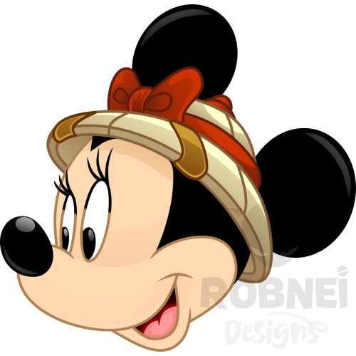 cabeza minnie safari sombrero rojo