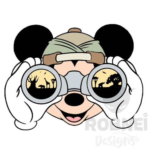 mickey safari binoculares mirando