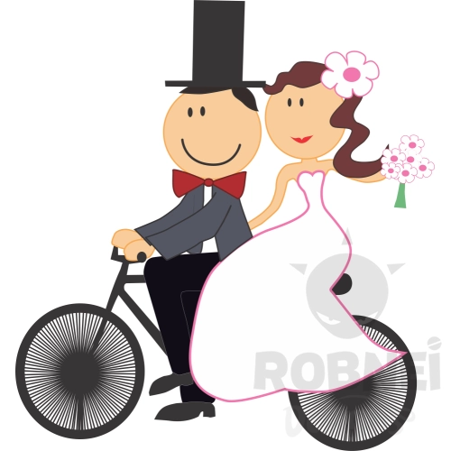 Novios-en-Bicicleta-Dibujo