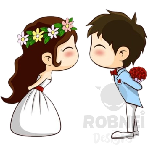 novios-beso-boda-ilustracion