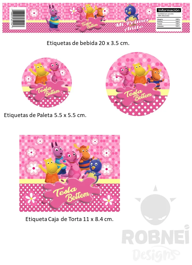 Etiquetas-Backyardigans-Girl