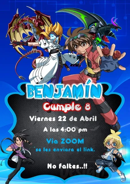 Archivo de Invitacion Bakugan