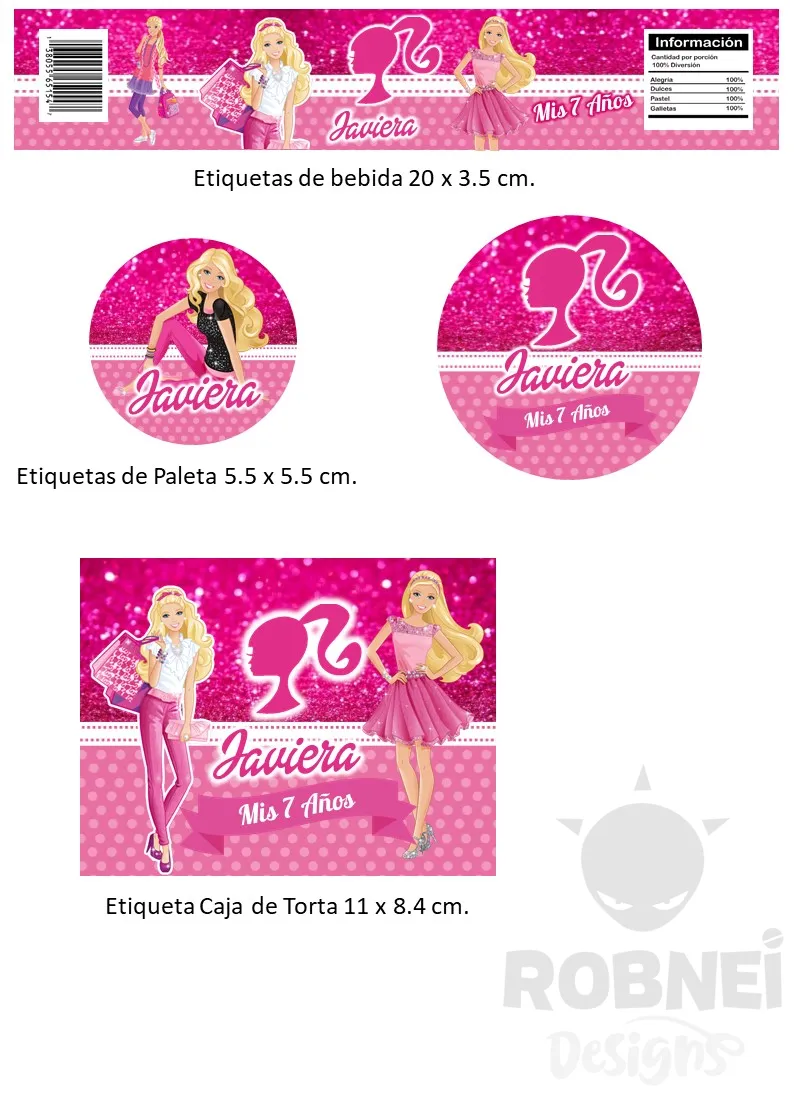 Etiquetas-Barbie