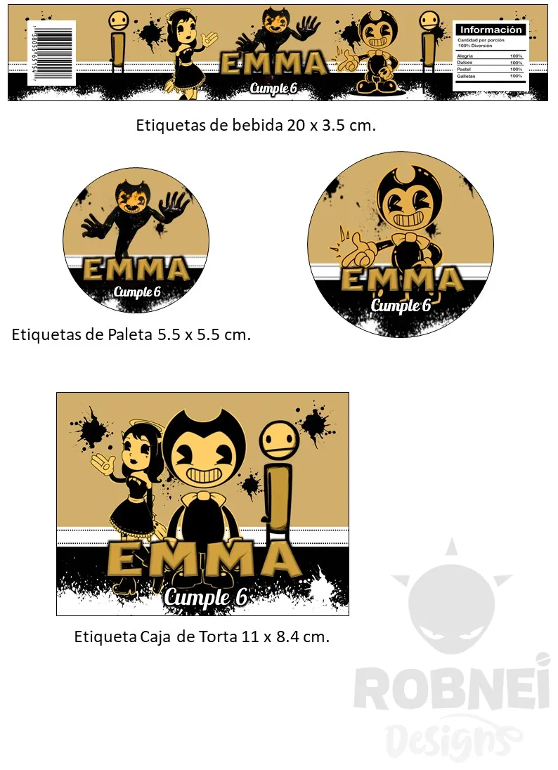 Etiquetas-Bendy