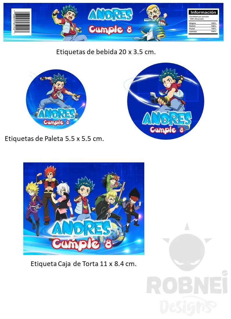 Etiquetas-Beyblade