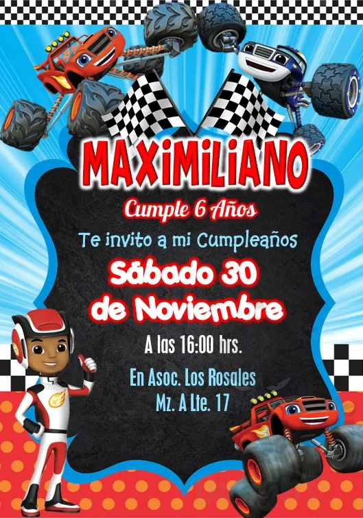 Archivo de Invitacion Blaze y los Monster Machines