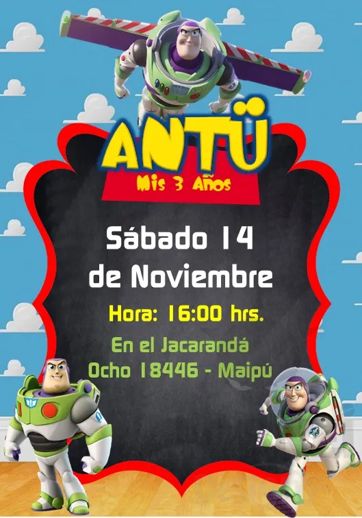 Archivo de Invitacion Digital Buzz Lightyear