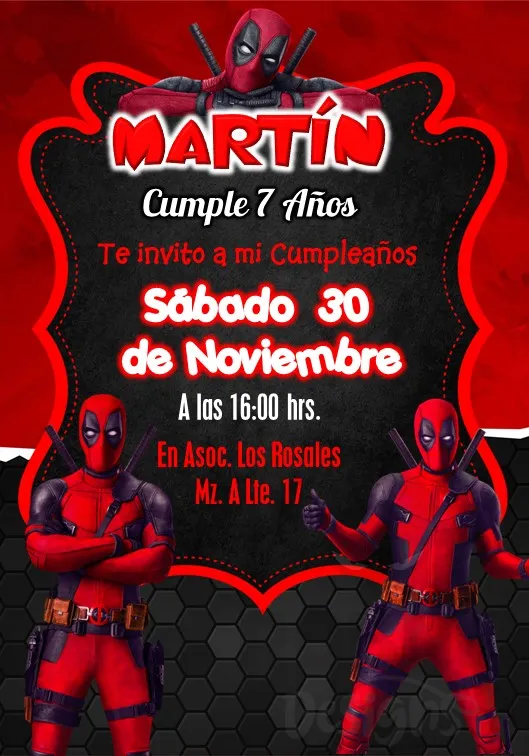 Archivo de Invitacion Deadpool