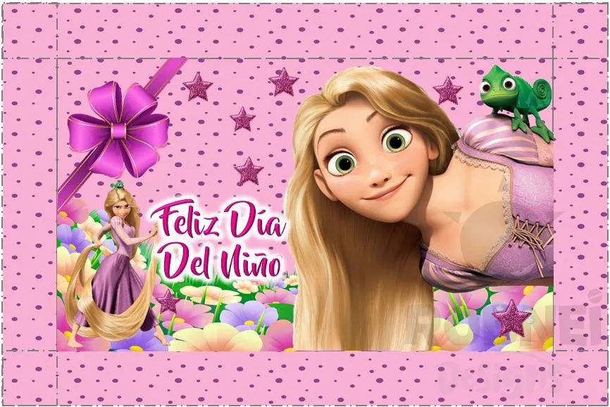 Archivo de Caja Rectangular Dia del Nio Rapunzel