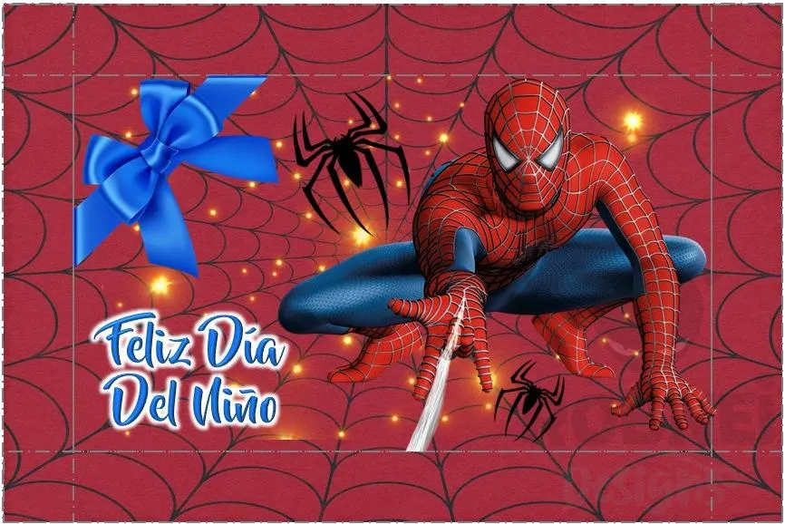 Archivo de Caja Rectangular Dia del Nio Spiderman