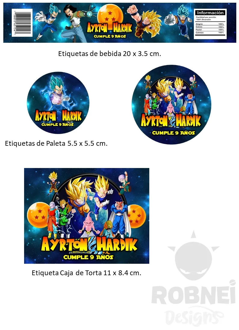 Etiquetas-Dragon-Ball-Z