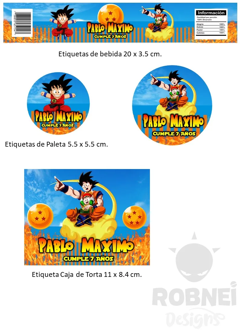 Archivo de Etiquetas Dragon Ball