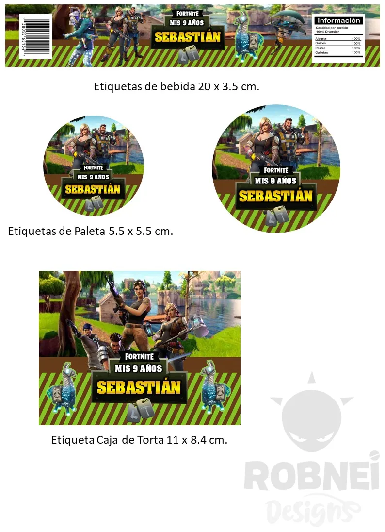 Etiquetas-Fortnite