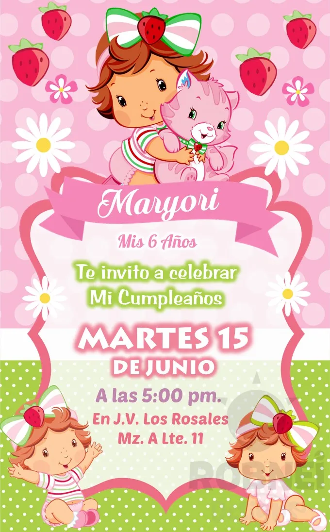 Archivo de Invitacion Fresita Bebe