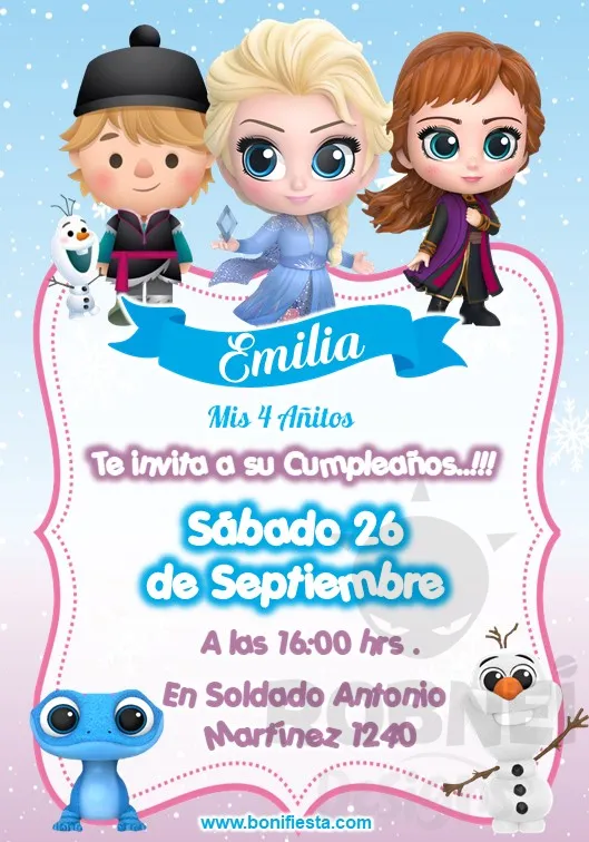 Archivo de Invitacion Frozen Chibi