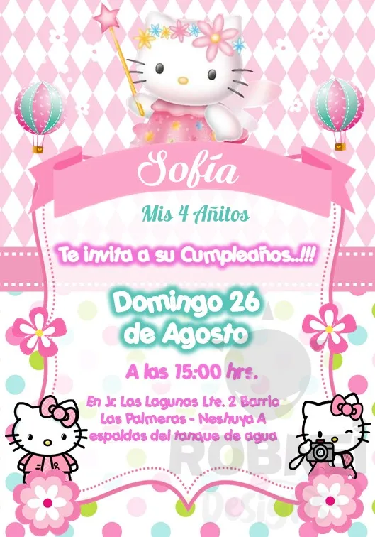 Archivo de Invitacion Hello Kitty