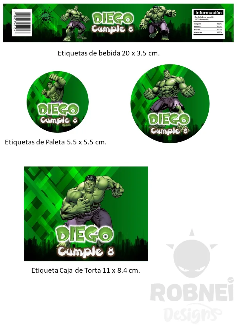 Etiquetas-Hulk