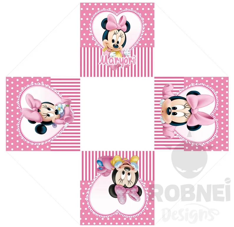 Archivo de Minnie Mouse Bebe Cajita Invitacion