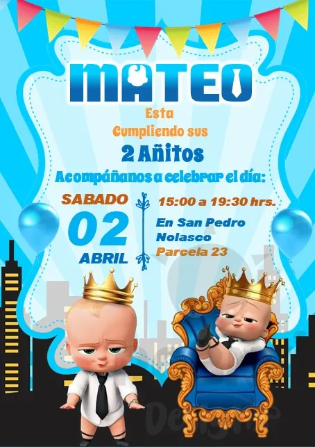 Archivo de Invitacion Boss Baby