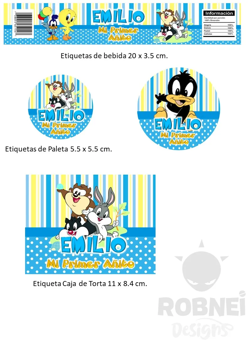 Etiquetas-Looney-Tunes-Baby