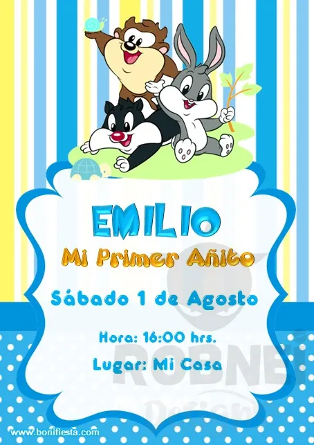 Archivo de Invitacion Looney Tunes Baby