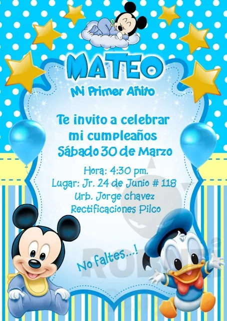 Archivo de Invitacion Mickey Bebe