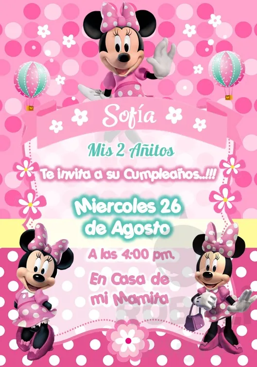 Archivo de Invitacion Minnie Mouse