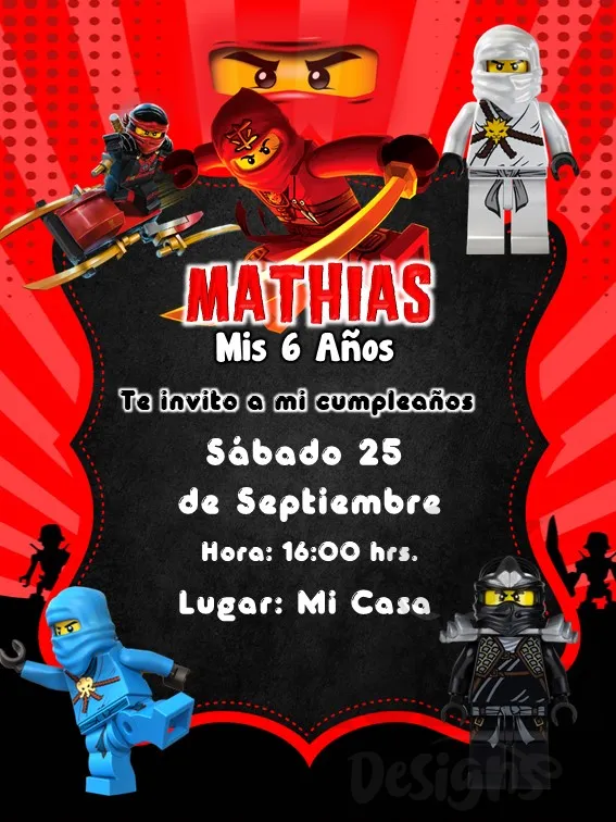 Archivo de Invitacion Ninjago