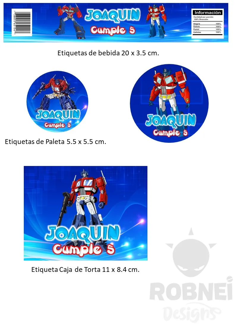 Etiquetas-Optimus-Prime