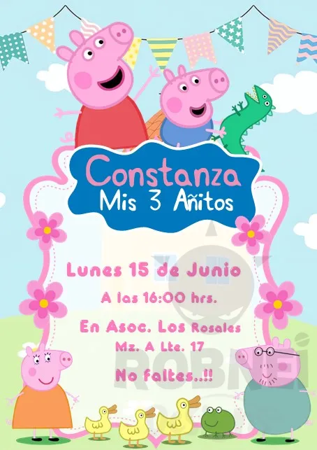 Archivo de Invitacion Peppa Pig Familia