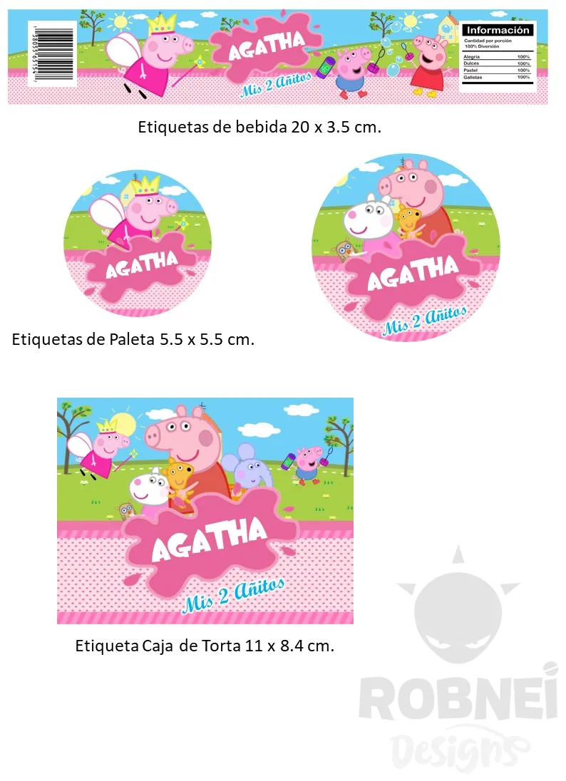 Etiquetas-Peppa-Pig