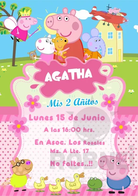 Archivo de Invitacion Peppa Pig