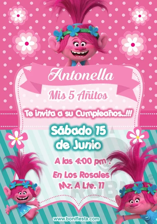 Archivo de Invitacion Poppy Trolls