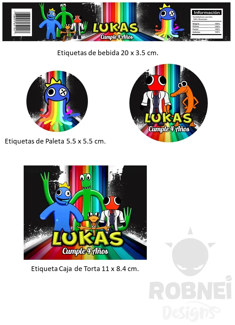 Etiquetas-Rainbow-Friends