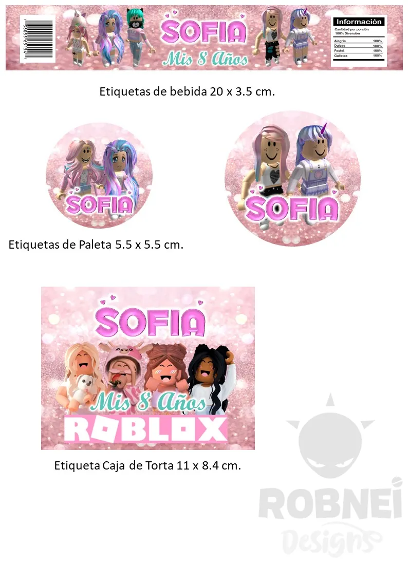 Archivo de Etiquetas Roblox Rosa