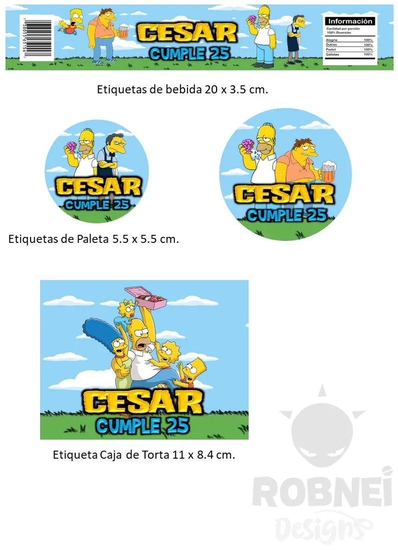 Archivo de Etiquetas Simpson